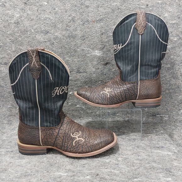 Twisted X Western Boots Men's Hooey Size 13 Brown Leather Square Toe Comfort - Picture 1 of 9